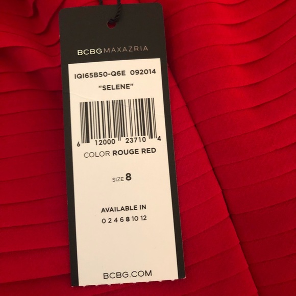 BCBG Red Size 8 Selene Halter Dress NEW WITH TAGS - Picture 5 of 7